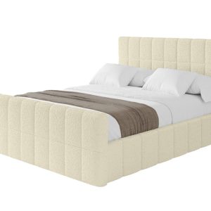 Łóżko tapicerowane z materacem + pojemnik AMEA-Z-120×200 cm Beżowy 825858 Łóżko tapicerowane z materacem + pojemnik AMEA-Z-120×200 cm Beżowy 825858