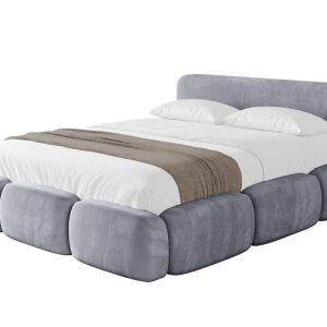 Łóżko tapicerowane z materacem + pojemnik ELVA-v1 – 120×200 cm Szary 799166 Łóżko tapicerowane z materacem + pojemnik ELVA-v1 – 120×200 cm Szary 799166