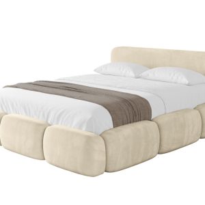 Łóżko tapicerowane z materacem + pojemnik ELVA-v1 – 180×200 cm Beżowy 799024 Łóżko tapicerowane z materacem + pojemnik ELVA-v1 – 180×200 cm Beżowy 799024