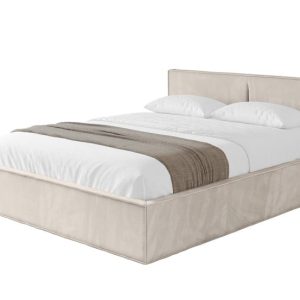 Łóżko tapicerowane z materacem + pojemnik EMMI-v1 – 140×200 cm Beżowy 862564 Łóżko tapicerowane z materacem + pojemnik EMMI-v1 – 140×200 cm Beżowy 862564