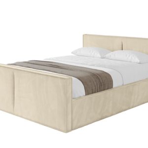 Łóżko tapicerowane z materacem + pojemnik EMMI-v1-Z-180×200 cm Beżowy 861479 Łóżko tapicerowane z materacem + pojemnik EMMI-v1-Z-180×200 cm Beżowy 861479