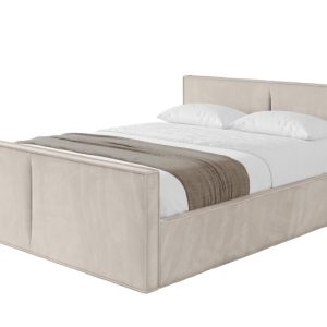 Łóżko tapicerowane z materacem + pojemnik EMMI-v1-Z-200×200 cm Beżowy 863089 Łóżko tapicerowane z materacem + pojemnik EMMI-v1-Z-200×200 cm Beżowy 863089