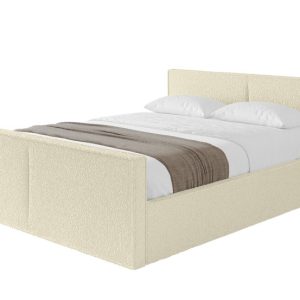 Łóżko tapicerowane z materacem + pojemnik EMMI-v1-Z-200×200 cm Beżowy 863177 Łóżko tapicerowane z materacem + pojemnik EMMI-v1-Z-200×200 cm Beżowy 863177