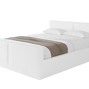 Łóżko tapicerowane z materacem + pojemnik EMMI-v1-Z-200×200 cm Biały 862696 Łóżko tapicerowane z materacem + pojemnik EMMI-v1-Z-200×200 cm Biały 862696