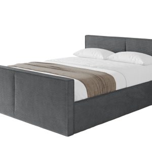 Łóżko tapicerowane z materacem + pojemnik EMMI-v1-Z-200×200 cm Grafitowy 861943 Łóżko tapicerowane z materacem + pojemnik EMMI-v1-Z-200×200 cm Grafitowy 861943