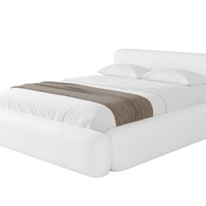 Łóżko tapicerowane z materacem + pojemnik ENORA-v1 – 140×200 cm Biały 861694 Łóżko tapicerowane z materacem + pojemnik ENORA-v1 – 140×200 cm Biały 861694