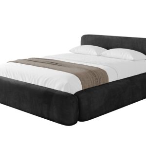 Łóżko tapicerowane z materacem + pojemnik ENORA-v1 – 140×200 cm Czarny 862840 Łóżko tapicerowane z materacem + pojemnik ENORA-v1 – 140×200 cm Czarny 862840