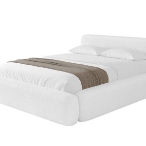 Łóżko tapicerowane z materacem + pojemnik ENORA-v1 – 200×200 cm Biały 861433 Łóżko tapicerowane z materacem + pojemnik ENORA-v1 – 200×200 cm Biały 861433
