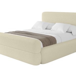 Łóżko tapicerowane z materacem + pojemnik ENORA-Z-120×200 cm Beżowy 863332 Łóżko tapicerowane z materacem + pojemnik ENORA-Z-120×200 cm Beżowy 863332