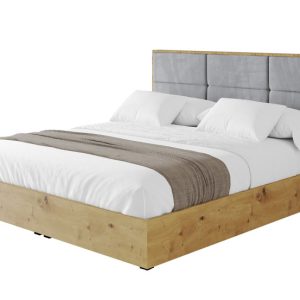 Łóżko tapicerowane z materacem + pojemnik ENZO1 – 160×200 cm Szary 840352 Łóżko tapicerowane z materacem + pojemnik ENZO1 – 160×200 cm Szary 840352