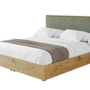 Łóżko tapicerowane z materacem + pojemnik ENZO10 – 180×200 cm Zielony 966204 Łóżko tapicerowane z materacem + pojemnik ENZO10 – 180×200 cm Zielony 966204