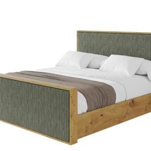 Łóżko tapicerowane z materacem + pojemnik ENZO10-Z – 180×200 cm Zielony 966221 Łóżko tapicerowane z materacem + pojemnik ENZO10-Z – 180×200 cm Zielony 966221
