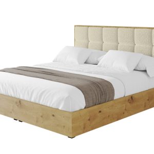 Łóżko tapicerowane z materacem + pojemnik ENZO2 – 180×200 cm Beżowy 840481 Łóżko tapicerowane z materacem + pojemnik ENZO2 – 180×200 cm Beżowy 840481