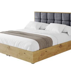 Łóżko tapicerowane z materacem + pojemnik ENZO2 – 180×200 cm Ciemnoszary 839799 Łóżko tapicerowane z materacem + pojemnik ENZO2 – 180×200 cm Ciemnoszary 839799