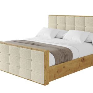 Łóżko tapicerowane z materacem + pojemnik ENZO2-Z-180×200 cm Beżowy 839220 Łóżko tapicerowane z materacem + pojemnik ENZO2-Z-180×200 cm Beżowy 839220