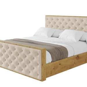 Łóżko tapicerowane z materacem + pojemnik ENZO3-Z-140×200 cm Beżowy 1016293 Łóżko tapicerowane z materacem + pojemnik ENZO3-Z-140×200 cm Beżowy 1016293