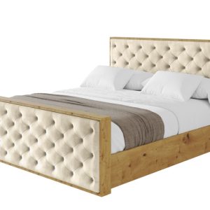 Łóżko tapicerowane z materacem + pojemnik ENZO3-Z-180×200 cm Beżowy 840613 Łóżko tapicerowane z materacem + pojemnik ENZO3-Z-180×200 cm Beżowy 840613