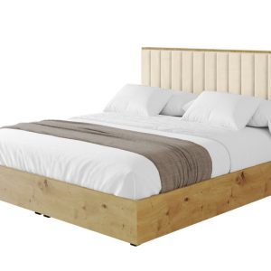 Łóżko tapicerowane z materacem + pojemnik ENZO4 – 120×200 cm Beżowy 838604 Łóżko tapicerowane z materacem + pojemnik ENZO4 – 120×200 cm Beżowy 838604